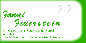 fanni feuerstein business card